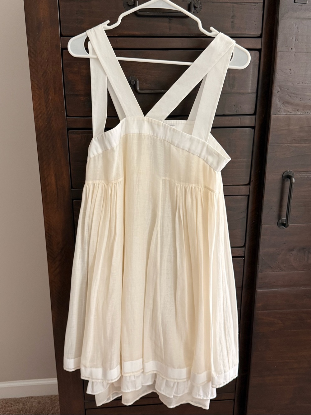 Givenchy Cream Sheer Cross-Back Sundress size 40